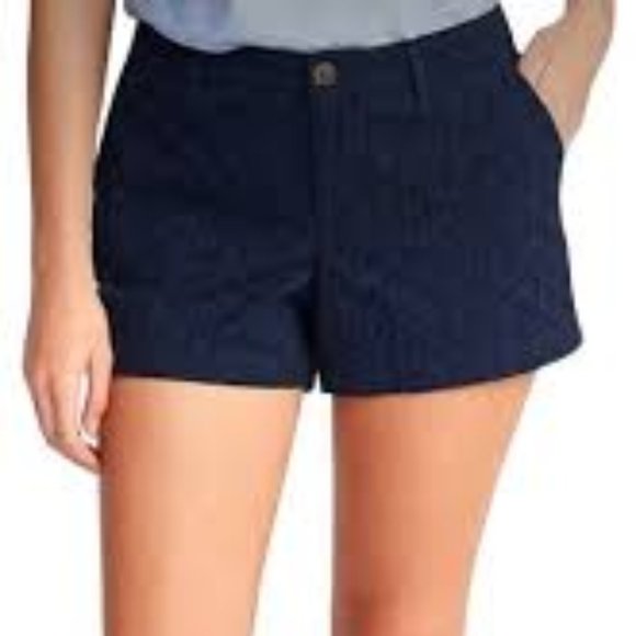 Merona navy blue eyelet shorts sz8 - Picture 1 of 8